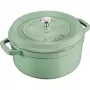 Staub apvalus ketaus puodas 5,2 l, mėtų spalva – La Cocotte 26 cm
