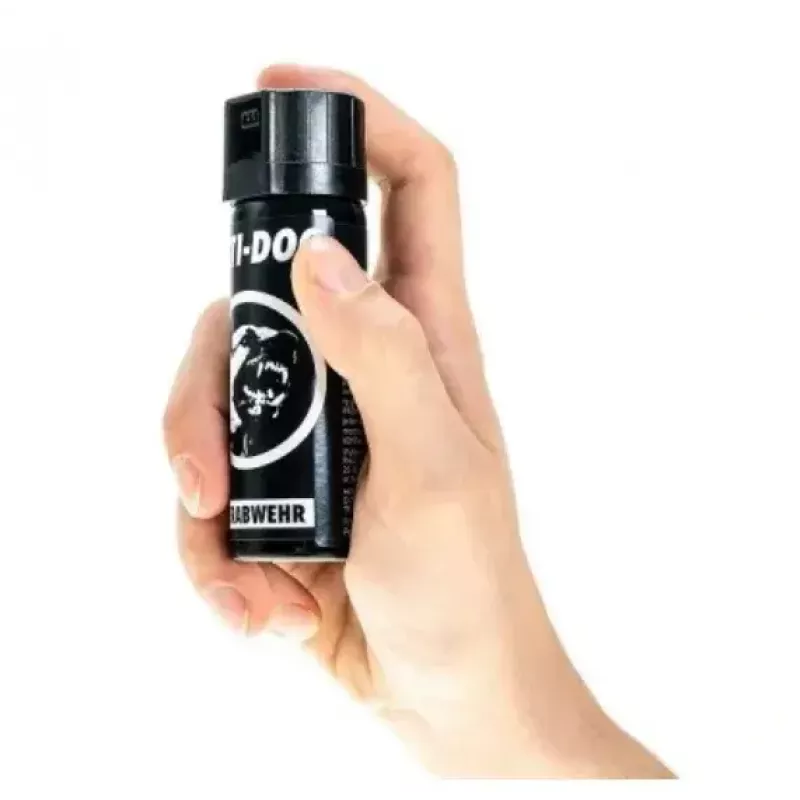 Aerozolis pipirinis TW 1000 Anti-dog PEPPER-FOG 63 ml kūgis — 63 ml, 2 000 000 SHU, max nuotolis 3 m, juodas
