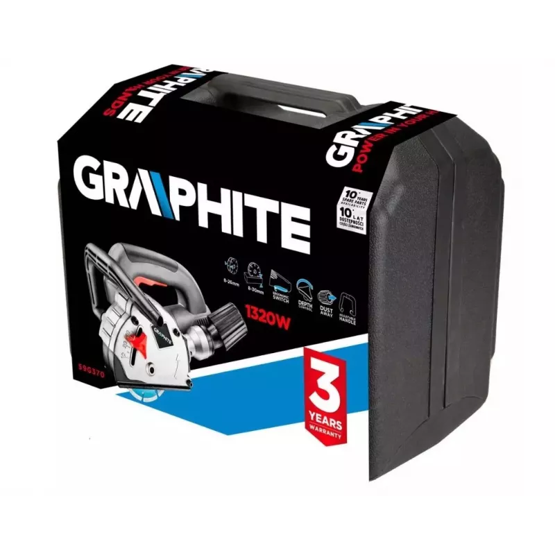 Griovelių pjaustytuvas GRAPHITE 59G370, 1320 W, 125 mm diskas