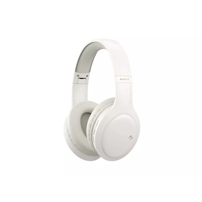 Ausinės Havit H633BT belaidės, on-ear, 40 mm, Bluetooth 5.3, 20 h, USB-C, smėlio spalvos