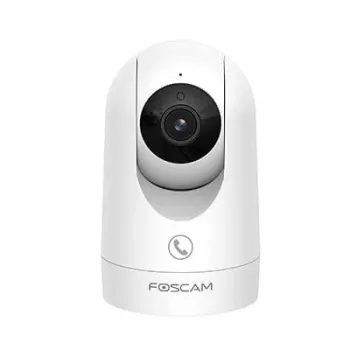 IP vaizdo stebėjimo kamera Foscam R8M balta – 8 MP 4K (3840×2160), 2,8 mm stiklo lęšis, 350° horizontalus / 150° vertikalus pasukimas, 2,4G/5G Wi‑Fi, microSD iki 256 GB