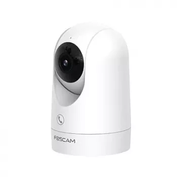 IP vaizdo stebėjimo kamera Foscam R8M balta – 8 MP 4K (3840×2160), 2,8 mm stiklo lęšis, 350° horizontalus / 150° vertikalus pasukimas, 2,4G/5G Wi‑Fi, microSD iki 256 GB