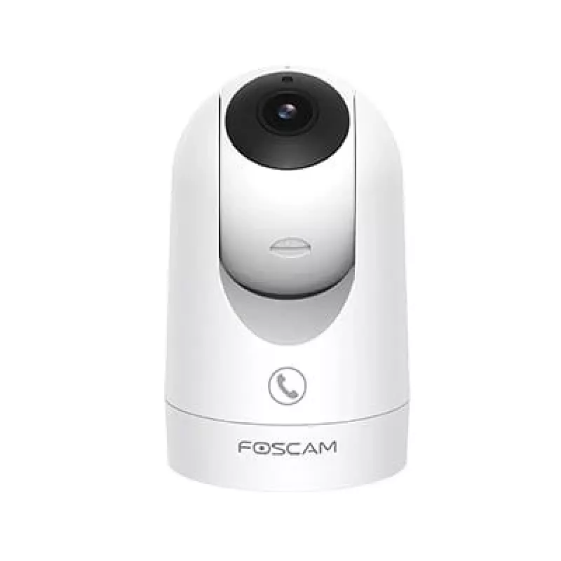 IP vaizdo stebėjimo kamera Foscam R8M balta – 8 MP 4K (3840×2160), 2,8 mm stiklo lęšis, 350° horizontalus / 150° vertikalus pasukimas, 2,4G/5G Wi‑Fi, microSD iki 256 GB