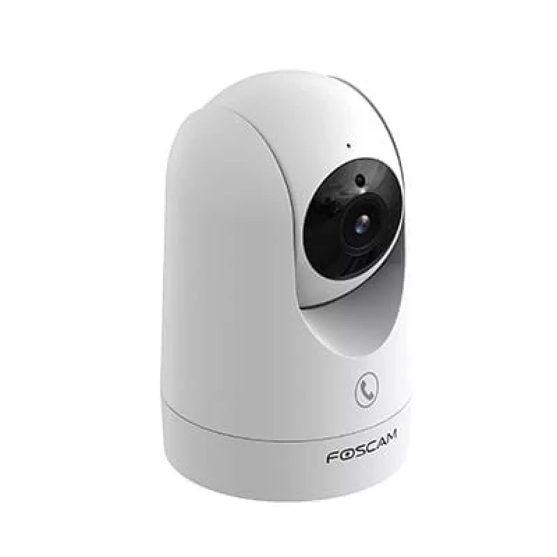 IP vaizdo stebėjimo kamera Foscam R8M balta – 8 MP 4K (3840×2160), 2,8 mm stiklo lęšis, 350° horizontalus / 150° vertikalus pasukimas, 2,4G/5G Wi‑Fi, microSD iki 256 GB