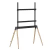 Gembird TVS-86F-01-BK TV stovas ant grindų 55-86 colių, juoda/medis