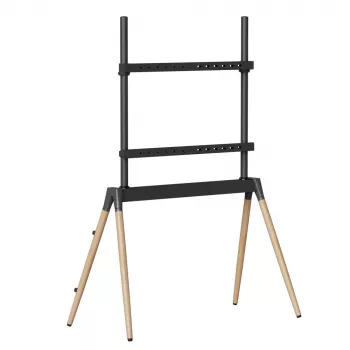 Gembird TVS-86F-01-BK TV stovas ant grindų 55-86 colių, juoda/medis