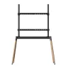 Gembird TVS-86F-01-BK TV stovas ant grindų 55-86 colių, juoda/medis