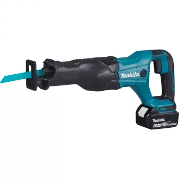 Akumuliatorinis atpjovinis pjūklas MAKITA DJR186RT, 18 V, mėlynas/juodas, ličio jonų akumuliatorius 5,0 Ah
