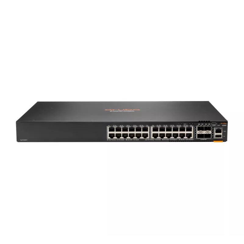 HPE Aruba 6300F jungiklis L3 valdomas 24x 10/100/1000 + 4x 1/10/25/50 Gb SFP56