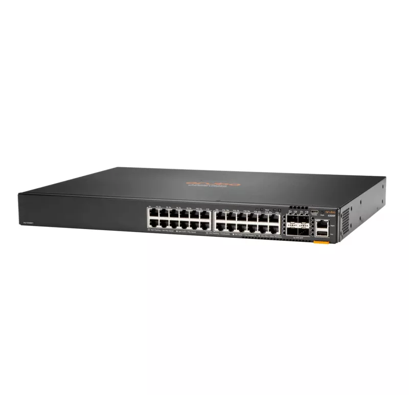 HPE Aruba 6300F jungiklis L3 valdomas 24x 10/100/1000 + 4x 1/10/25/50 Gb SFP56