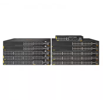 HPE Aruba 6200F 12G Class4 PoE 2G/2SFP+ 139W jungiklis - valdomas L3 jungiklis - 12 x 10/100/1000 (PoE+) + 2 x 100/1000 (aukštinimo) + 2 x 1 Gigabit / 10 Gigabit SFP+ - montuojamas į stelažą