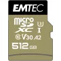 Emtec 512GB MicroSDXC UHS-I ECMSDM512GXC10SP atminties kortelė