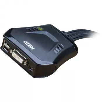 Aten 2 prievadų USB DVI KVM jungiklis su nuotoliniu prievado parinkikliu