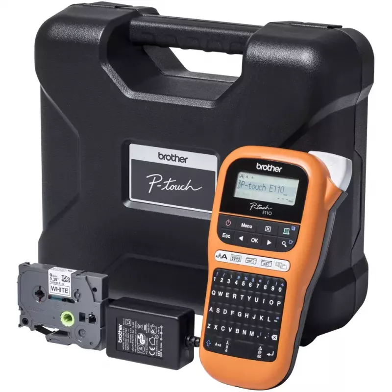 Etikečių spausdintuvas Brother PT-E110VP, terminis, 180 x 180 DPI, 20 mm/s, TZe, QWERTY