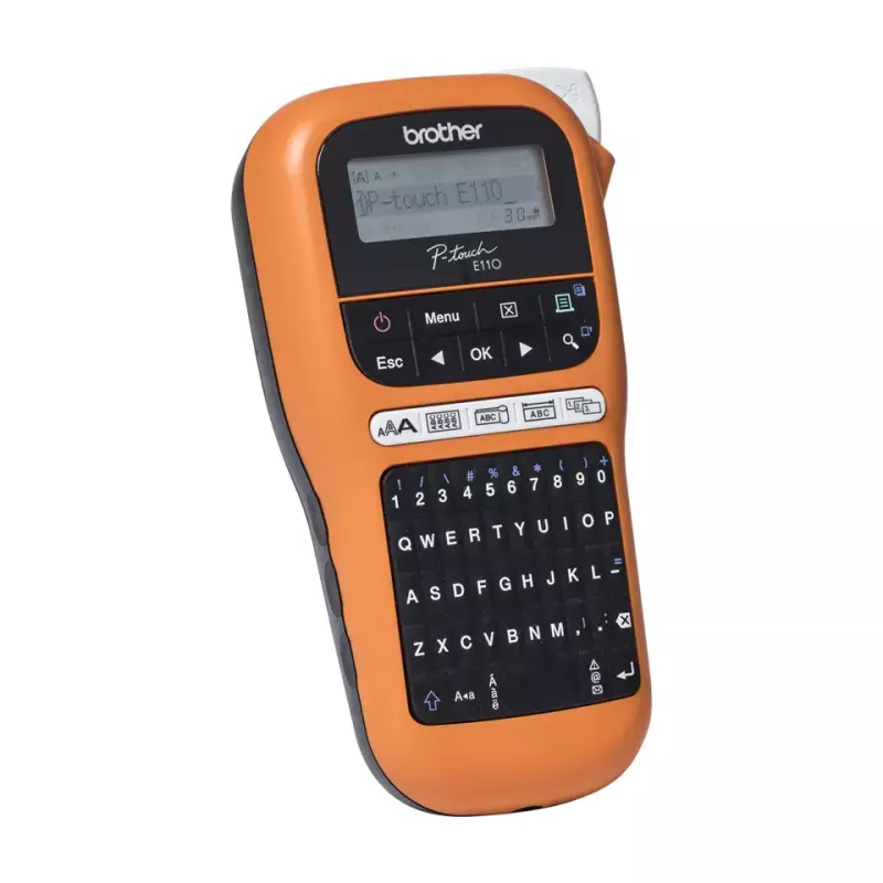 Etikečių spausdintuvas Brother PT-E110VP, terminis, 180 x 180 DPI, 20 mm/s, TZe, QWERTY
