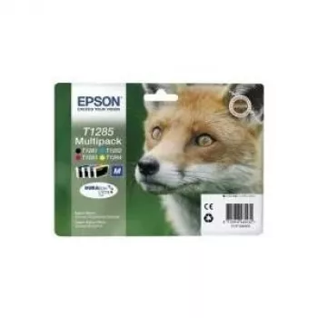 Epson originalus rašalo kasetės C13T12854012 T1285 juoda, žydra, purpurinė, geltona (4 vnt.)