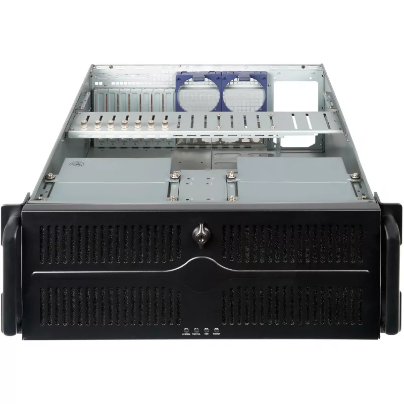 CHIEFTEC UNC-411E 4U stelažinis korpusas EATX, be maitinimo šaltinio, USB 3.0, juodas