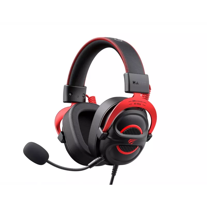 Ausinės Havit H2002E Pro Wired Gaming juodos raudonos