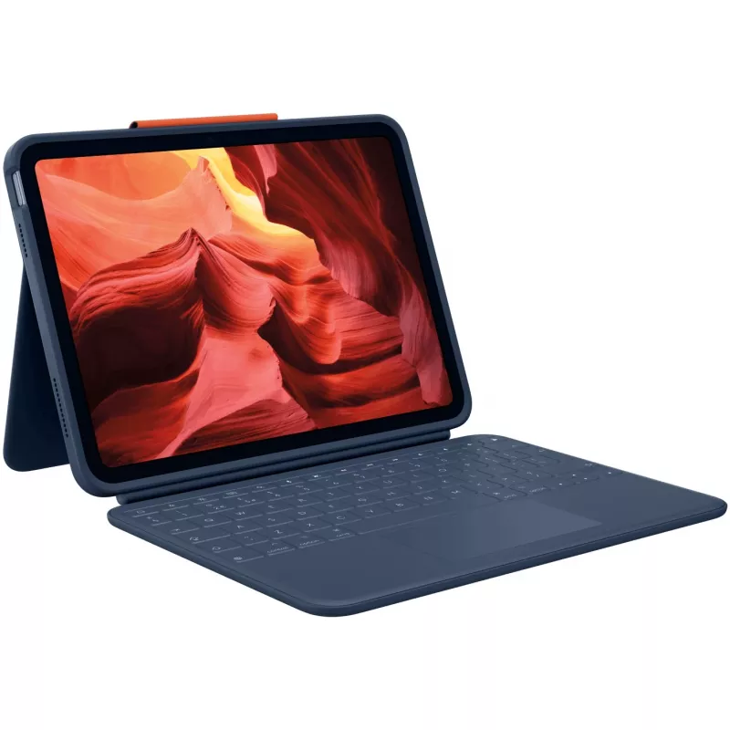 Logitech 920-011188 Blue - tvirta klaviatūra ir dėklas su jutikliniu kilimėliu, skirta Apple iPad
