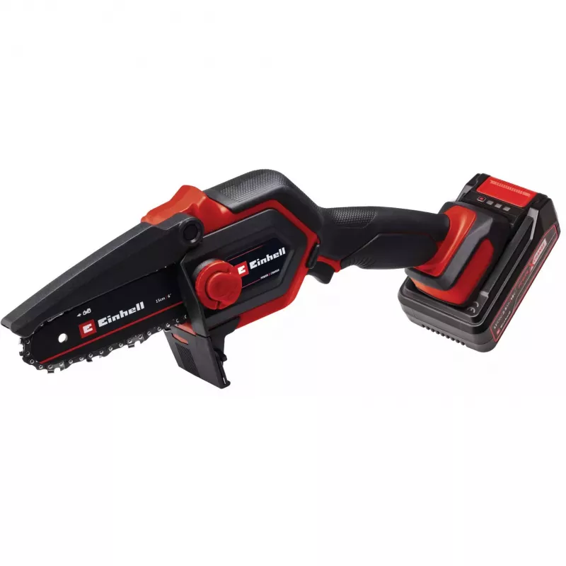 Belaidis genėjimo grandininis pjūklas Einhell GE-PS 18/15 Li 18 V Li‑jon 2,5 Ah, kreipiamoji padanga 150 mm
