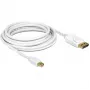 DeLOCK 83483 Mini DisplayPort – DisplayPort kabelis 3 m baltas