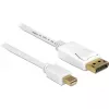 DeLOCK 83483 Mini DisplayPort – DisplayPort kabelis 3 m baltas