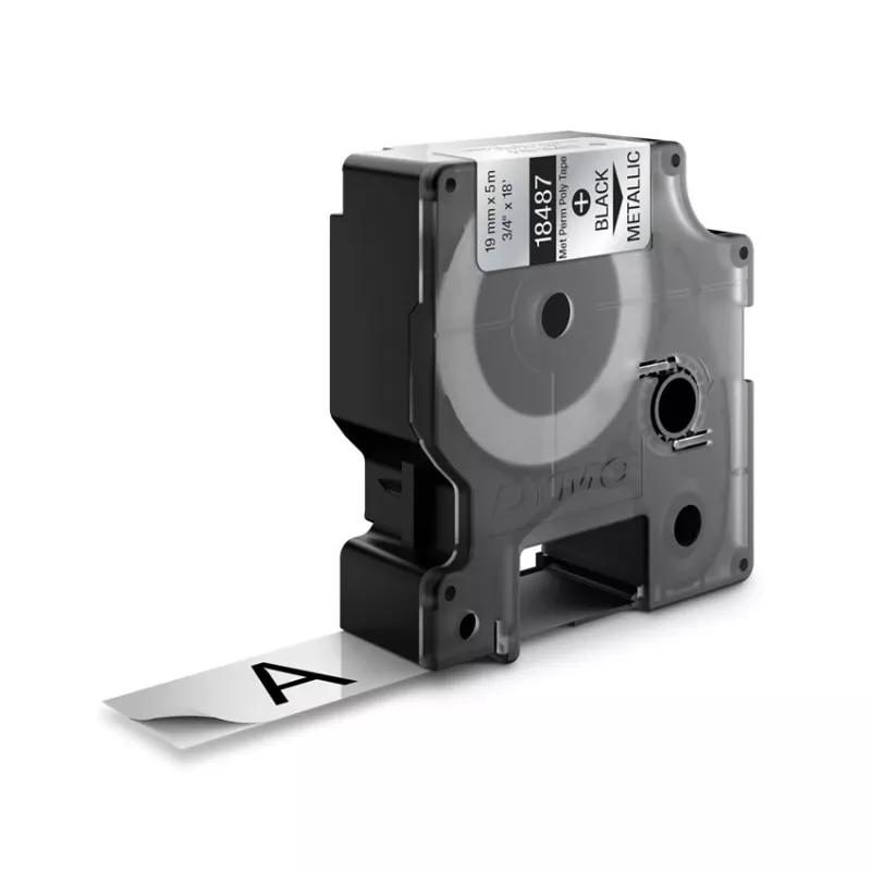 DYMO 19mm RHINO Nuolatinis Poliesteris – Juoda į Pilką – Poliesteris – D1 – Belgija – Dėžutė (S0718200)