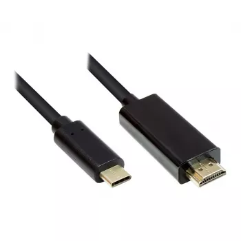 Good Connections GC-M0101 - 2 m - HDMI Type A (standartinis) - USB Type-C - Kištukas - Kištukas - tiesus