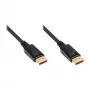 Jungiamasis laidas DisplayPort 1.4, 8K / UHD-2 @60Hz, paauksuoti kontaktai, Varis, juodas, 5m, Good Connections® (4814-050S)
