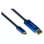 Alcasa 4812-CSF020B 2 m adapterinis laidas USB-C – DisplayPort, vyriškas–vyriškas, tiesus