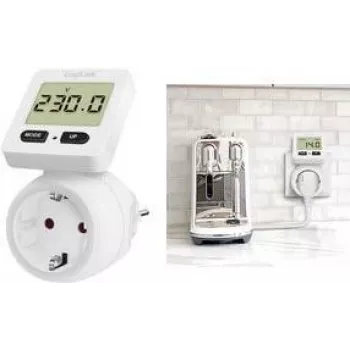 LogiLink energijos sąnaudų matavimo prietaisas su 180° pasukamu ekranu baltas