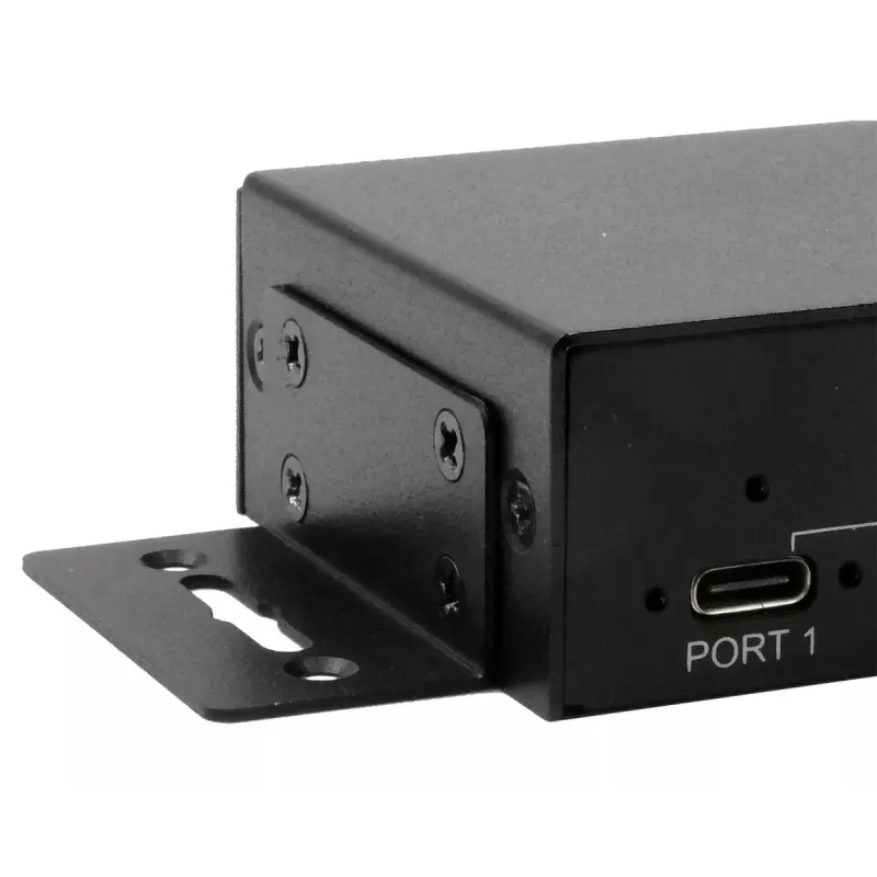 EXSYS EX-11295HMS USB 3.2 Gen 2 (10 Gbps) mazgas su metaliniu korpusu, 2× USB-A, 2× USB-C, juodas