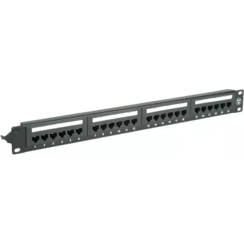 Patch Panel - montuojamas į stelažą - CAT 6a - UTP - RJ-45 x 24 - juodos spalvos - 48,3 cm (1U)