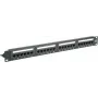 Patch Panel - montuojamas į stelažą - CAT 6a - UTP - RJ-45 x 24 - juodos spalvos - 48,3 cm (1U)