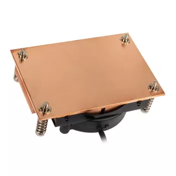 Oro procesoriaus aušintuvas Akasa AK-CC1109BP01 su 77 mm ventiliatoriumi, dvigubu rutuliniu guoliu, lizdu AM4, juodos/varinės spalvos