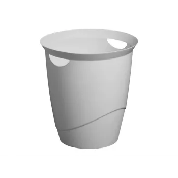 Durable 776010 apvalus plastikinis šiukšlių konteineris pilkas 16 l