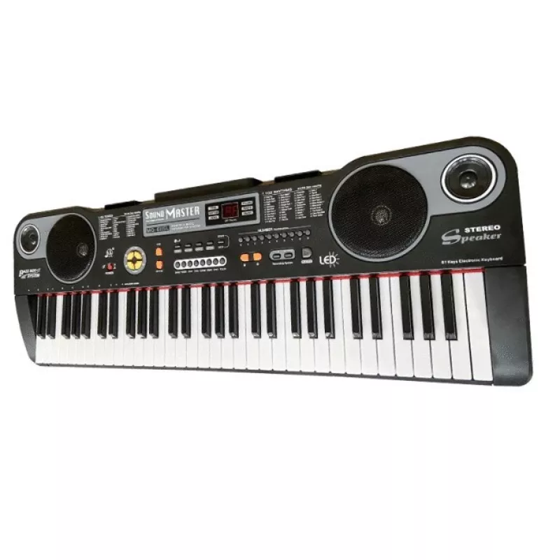 Klaviatūra MQ 6115L su mikrofonu, skirta vaikų mokymuisi groti