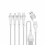 4smarts 541024 USB kabelis 1,2 m USB A / USB C / mikro USB / Lightning balta (541024)
