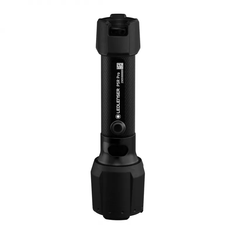 LED Lenser P5R Pro įkraunamas LED žibintuvėlis, juodas, modelis 503101