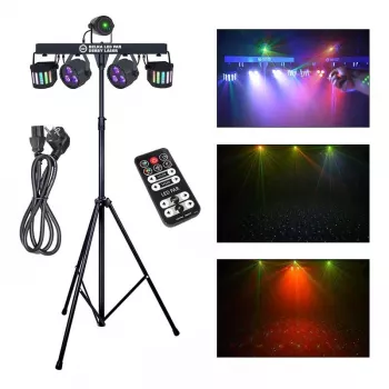 LIGHT4ME Belka LED Par Derby Laser - apšvietimo rinkinys