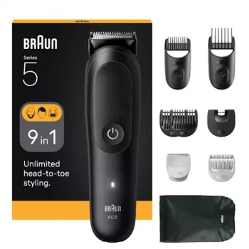Plaukų kirpimo mašinėlė Braun AIO5540 Black Lithium-Ion 120 min