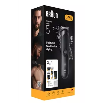 Plaukų kirpimo mašinėlė Braun AIO5540 Black Lithium-Ion 120 min