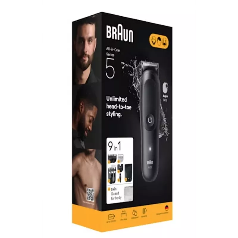 Plaukų kirpimo mašinėlė Braun AIO5540 Black Lithium-Ion 120 min