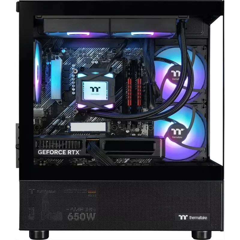 Stalinis kompiuteris THERMALTAKE FTW A-Line LCS 5060 D5 žaidimų PC, juodas/permatomas, Windows 11 Home