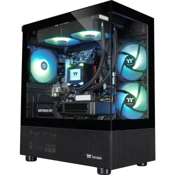 Stalinis kompiuteris THERMALTAKE FTW A-Line LCS 5060 D5 žaidimų PC, juodas/permatomas, Windows 11 Home
