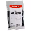 Kabelio raištis kopėtėlė Fischer 87488 Nylon Juoda 100 vnt 100mm 2.5mm