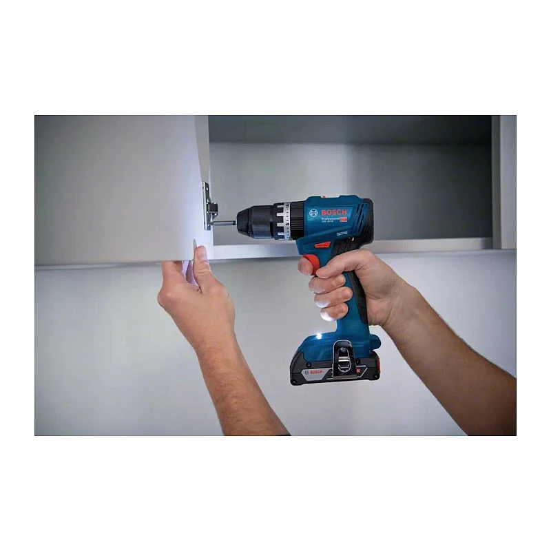 Bosch GSB 18V-45 Professional – Gręžtuvas-suktuvas su smūgiu – Belaidis – 2 greičiai – Raktinis griebtuvas 13 mm – 45 N·m – 2 akumuliatoriai – 18 V (06019K3303)