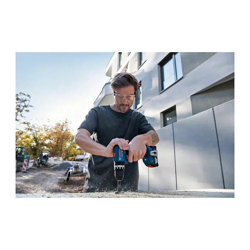 Bosch GSB 18V-45 Professional – Gręžtuvas-suktuvas su smūgiu – Belaidis – 2 greičiai – Raktinis griebtuvas 13 mm – 45 N·m – 2 akumuliatoriai – 18 V (06019K3303)