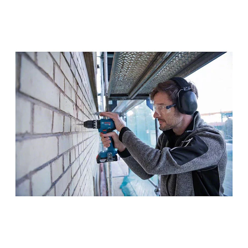 Bosch GSB 18V-45 Professional – Gręžtuvas-suktuvas su smūgiu – Belaidis – 2 greičiai – Raktinis griebtuvas 13 mm – 45 N·m – 2 akumuliatoriai – 18 V (06019K3303)