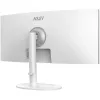 34 colių MSI Modern MD342CQPWDE lenktas VA LCD monitorius 3440×1440 UWQHD 21:9, 4 ms, 300 cd/m², USB hub, garsiakalbiai, VESA, aukščio reguliavimas — Baltas